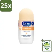 Sanex 25 x – Deodorant Roller – Dermo Sensitive – 53 ml - Grootverpakking - Gevoelige Huid - Anti-transpirant - Zweet - Geur - Okselhuid