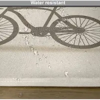 Abakuhaus Bike-Party onderzetters, fiets- en ballondecoratie, tafelversiering van kleurrijke stof voor eetkamer en keuken, champagne-multicolor