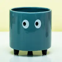 Fisura Bloempot Met Ogen - Blauw