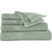 Tiseco HOME STUDIO - Gastendoek RIVA - SET/10 - 100% katoen - 450 g/m² - 100% katoen - superzacht en zeer absorberend - 30x50 cm - Groen