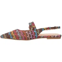 La strada Slingback Bruin Raffia - Damesschoenen - Maat - 38