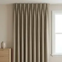 Fresh & Co Gordijnen 100% Verduisterend - Haken - Beige 150 x 250 cm