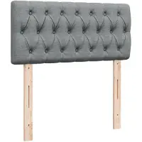 vidaXL Boxspring met matras stof lichtgrijs 90x200 cm
