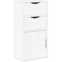 vidaXL Bijzetkast met lades ODDA wit 40x24x79 cm massief grenenhout