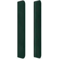 vidaXL Hoofdbord LED 93x16x118/128 cm fluweel donkergroen