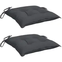 vidaXL Stoelkussens 2 st 50x50x7 cm oxford stof antracietkleurig