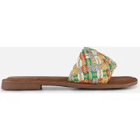Lazamani Raffia Slippers wit Synthetisch Maat 36
