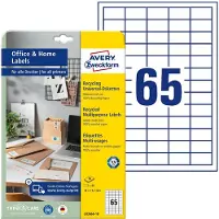 Avery Etiket LR3666-10 38x21.2mm recycled wit 650stuks - 2 stuks