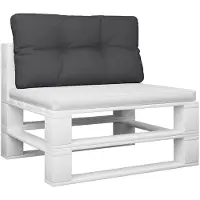 vidaXL Palletkussen 80x40x12 cm stof zwart