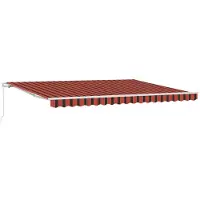 vidaXL Uitschuifbare luifel Oranje en Bruin 450 x 350 x 165 cm