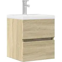 vidaXL Wastafelonderkast Sonoma-eikenhout, 41x38,5x45cm, houtvezel