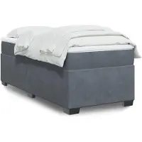 vidaXL Boxspring met matras fluweel donkergrijs 100x200 cm