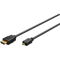 Goobay Micro HDMI - HDMI kabel - versie 2.0 (4K 60Hz) - verguld / zwart - 5 meter