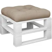 vidaXL Palletkussen 60x60x12 cm stof taupe