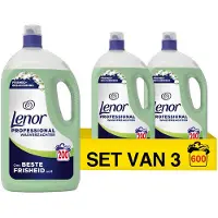 Lenor Aanbieding: Wasverzachter Fresh Protection 4 liter (3 flessen - 600 wasbeurten)