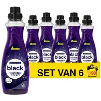 123schoon Aanbieding: Vloeibaar Wasmiddel Zwart 1 liter (6 flessen - 198 wasbeurten)