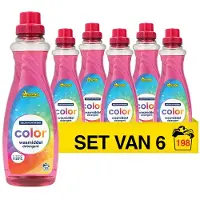 123schoon Aanbieding: Vloeibaar Wasmiddel Color 1 liter (6 flessen - 198 wasbeurten)