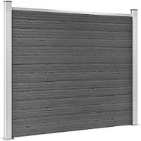 vidaXL Schuttingpanelenset 872x146 cm HKC zwart