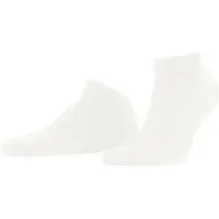 Falke ClimaWool kort eenkleurig wol lyocell sneakersokken enkelsokken heren wit - maat 41-42
