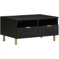 vidaXL Salontafel 80x54x40 cm bewerkt hout zwart