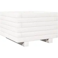 vidaXL Plantenbak 40x40x26,5 cm massief grenenhout wit