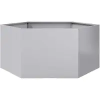 vidaXL Plantenbak zeshoek 104x90x45 cm gegalvaniseerd staal