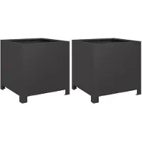 vidaXL Plantenbakken 2 st 40x40x40 cm staal zwart