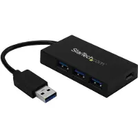 StarTech.com USB 3.0 Hub - STARTECH - 4 poorten - 3x USB-A en 1x USB-C - Opladen en synchroniseren - Zwart