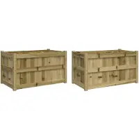 vidaXL Plantenbakken 2 st cm geïmpregneerd hout