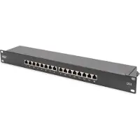 Digitus - CAT 6, Klasse E Patch Panel 16 poorten Netwerkpatchpaneel 483 mm (19) CAT 6 1 HE Meerdere kleuren Ingericht