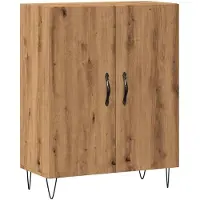 vidaXL Dressoir 69,5x34x90 cm bewerkt hout artisanaal eikenkleur