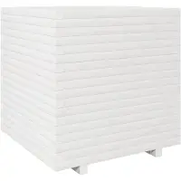vidaXL Plantenbak 70x70x72,5 cm massief grenenhout wit