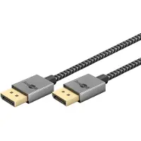 Goobay Plus DisplayPort kabel | Slimline | DP2.1 (10K 60Hz) | UHBR10 (40Gbit/s) | 2 meter