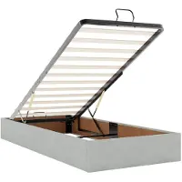 vidaXL Ottoman bed met matrassen en LED's 180x200cm fluweel lichtgrijs