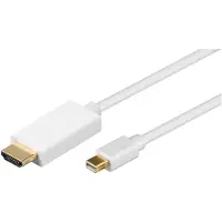 Wentronic 2m Mini-DisplayPort/HDMI-adapterkabel [MAC of PC, geschikt voor audio, vergulde contacten, met vergrendelingsmechanisme]