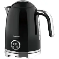 Klausberg - Waterkoker - Elektrische Waterkoker - Waterkoker - Thee Waterkoker met Thermometer - Warmhoudfunctie - RVS - 1.7L - 2200W - Zwart