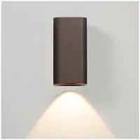 Atmooz Solito Wandlamp – H 12 cm – Brushed bronze – Metaal – Geïntegreerde LED – Downlight – Compact rechthoekig ontwerp – Wandlamp voor woonkamer of gang