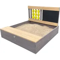 Axi Kitty Zandbak 100 x 100 cm met Boter-kaas-en-eieren Grijs/bruin