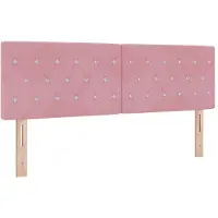 vidaXL Hoofdbord Roze 144 cm Fluweel
