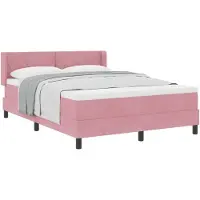 vidaXL Boxspring bed met hoofdeinde Roze 200 x 160 cm Fluweel