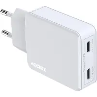 Accezz Ultra Slim GaN Oplader 65 Watt - Wit