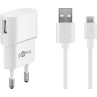 Goobay USB lader | incl. Micro USB kabel | 5W | wit | 1 meter