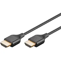 Goobay HDMI kabel | Slimline | HDMI2.1 (8K 60Hz + HDR) | CCS | zwart | 2 meter