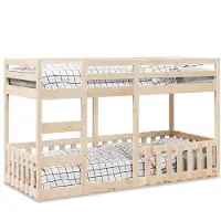 vidaXL Stapelbed massief grenenhout 80x200 cm