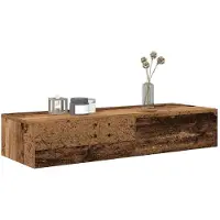 vidaXL Wandschap met lades 100x36x19 cm bewerkt hout oud houtkleurig