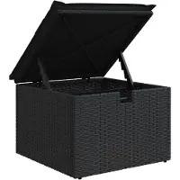 vidaXL 6-delige tuinmeubelset met kussens, zwart, polyrotan