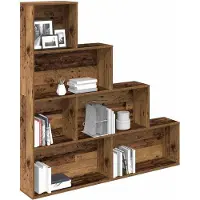 vidaXL Boekenkast 157x24x160 cm bewerkt hout oud houtkleurig