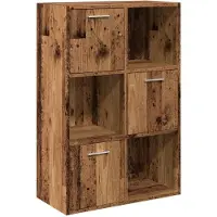 vidaXL Boekenkast 60,5x30x90 cm bewerkt hout oud houtkleurig