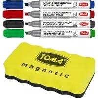 Toma Whiteboard Markers Set met Gum - 4 Kleuren