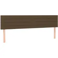 vidaXL Hoofdborden 180x5x78/88 cm stof donkerbruin